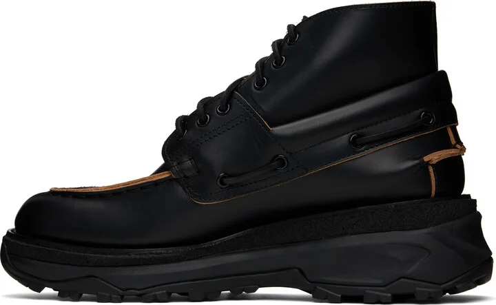 sacai Black Boat Boots - Image 3