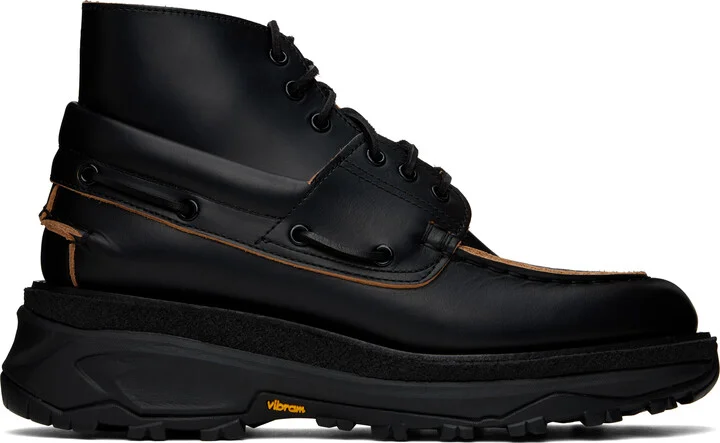 sacai Black Boat Boots