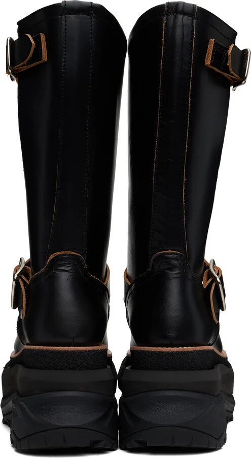 sacai Black Engineer Boots - Image 2