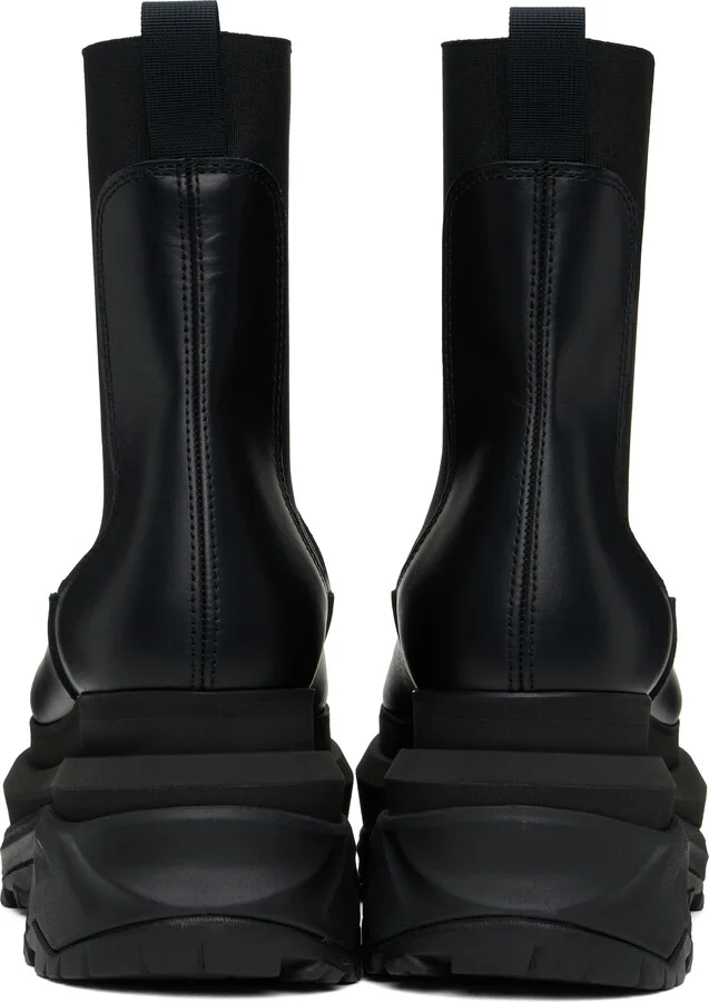 sacai Black Leather Chelsea Boots - Image 2