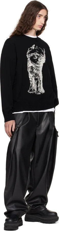 sacai Black Leather Chelsea Boots - Image 5
