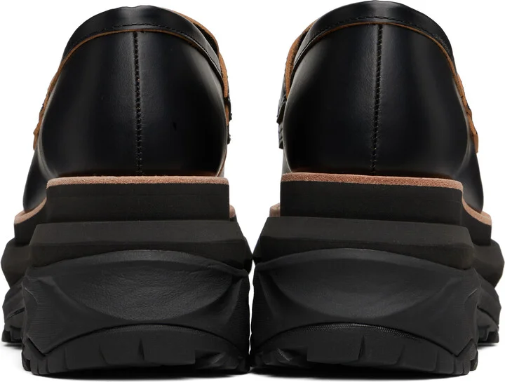 sacai Black Leather Loafers - Image 2