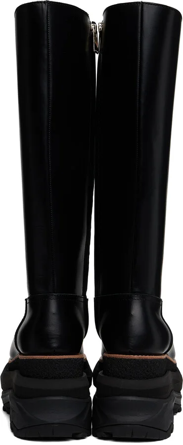 sacai Black Long Tall Boots - Image 2