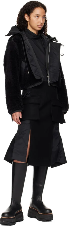 sacai Black Long Tall Boots - Image 5