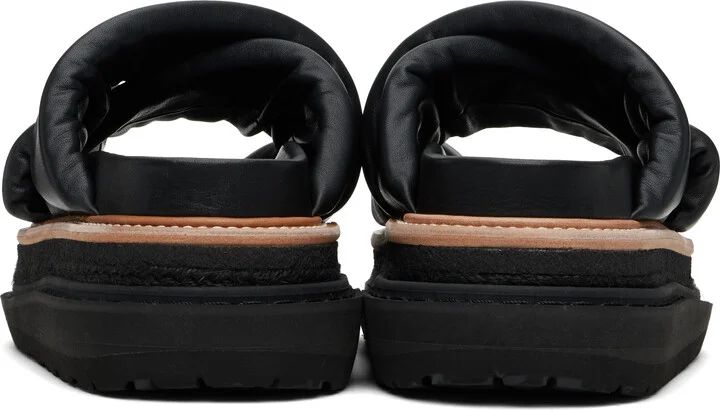 sacai Black Multiple Sole Sandals - Image 2