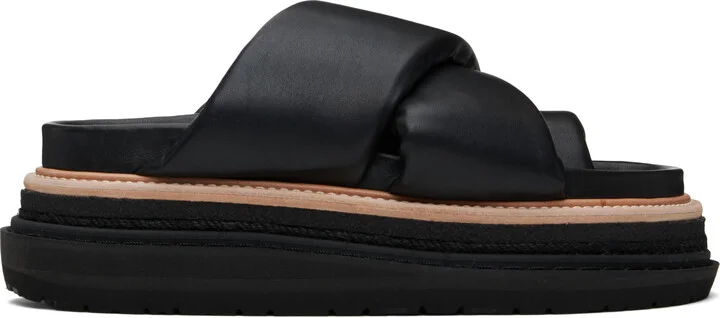 sacai Black Multiple Sole Sandals
