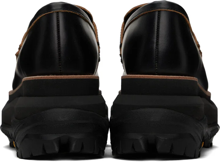 sacai Black Platform Loafers - Image 2