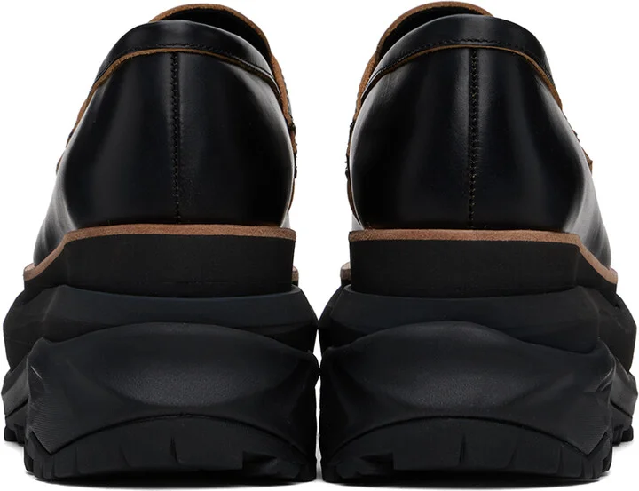 sacai Black Platform Loafers - Image 2