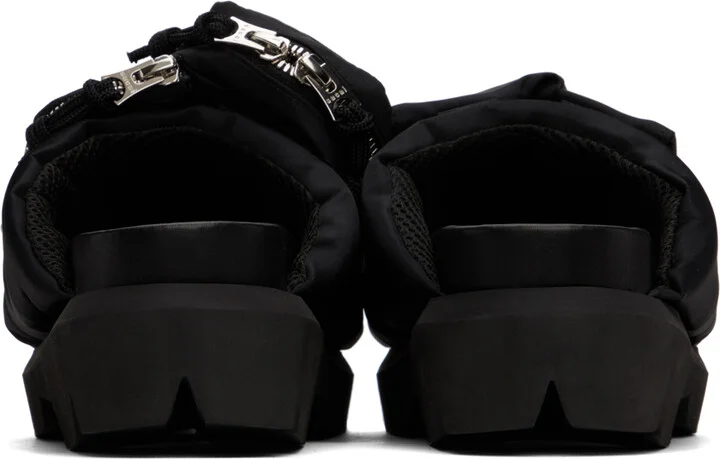 sacai Black Pocket Slides - Image 2