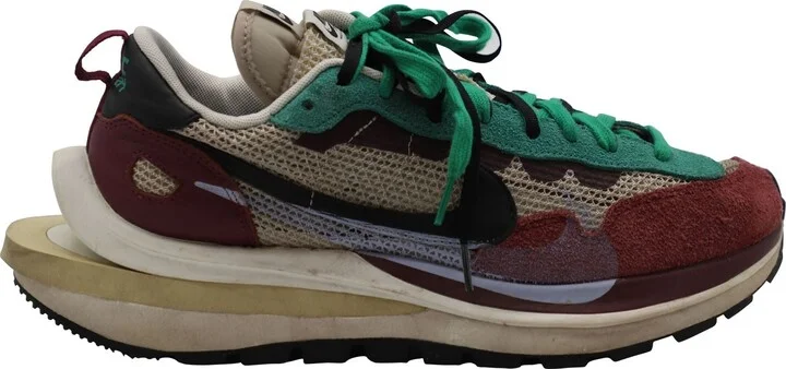 Sacai x Nike Vaporwaffle Sneakers in Villain Red Suede