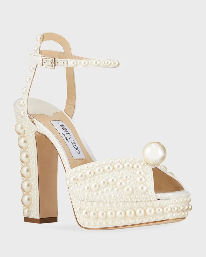 Sacaria 120mm Pearly-Stud Platform Sandals - Image 4