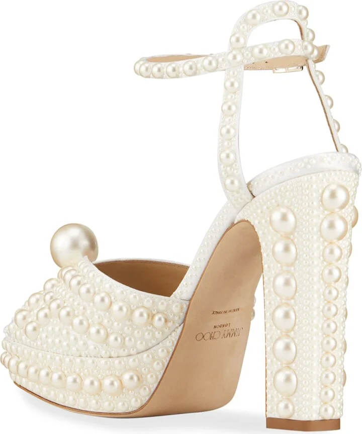Sacaria 120mm Pearly-Stud Platform Sandals - Image 5