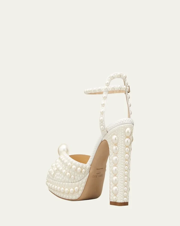 Sacaria 120mm Pearly-Stud Platform Sandals - Image 5