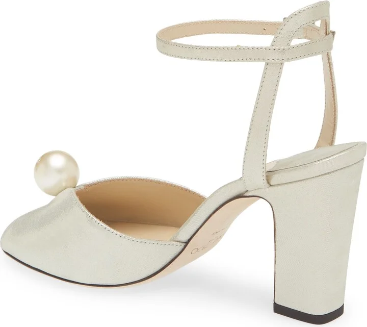 Sacaria Imitation Pearl Embellished Ankle Strap Sandal - Image 2
