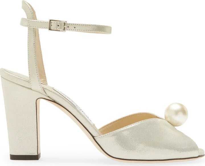 Sacaria Imitation Pearl Embellished Ankle Strap Sandal - Image 3