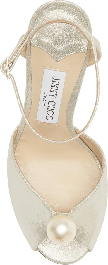 Sacaria Imitation Pearl Embellished Ankle Strap Sandal - Image 5