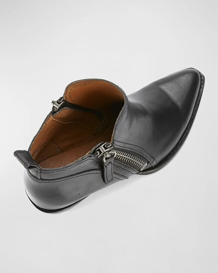 Sacha Rustic Dual-Zip Ankle Booties - Image 2