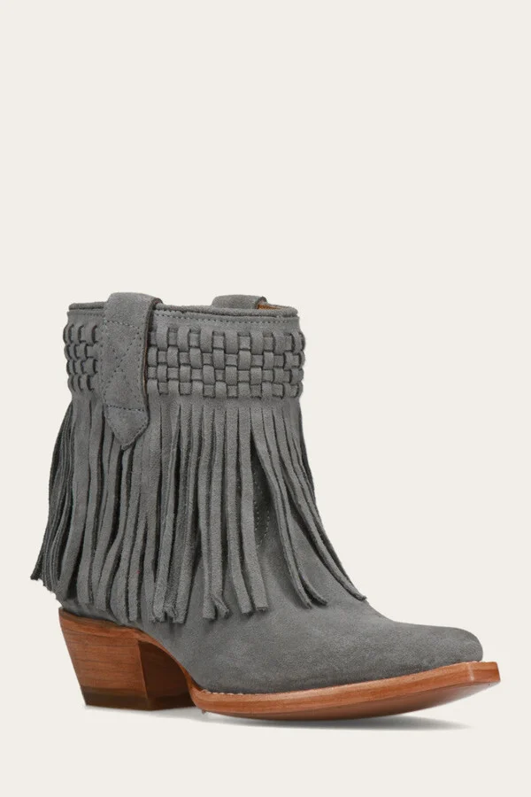 Sacha Short Fringe Bootie - Pre-Loved - Image 3