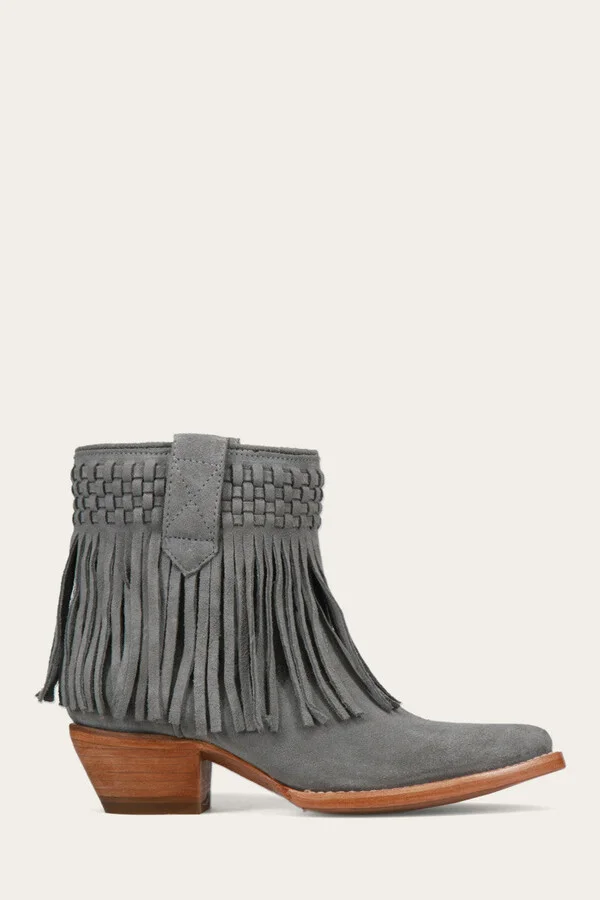 Sacha Short Fringe Bootie - Pre-Loved - Image 5