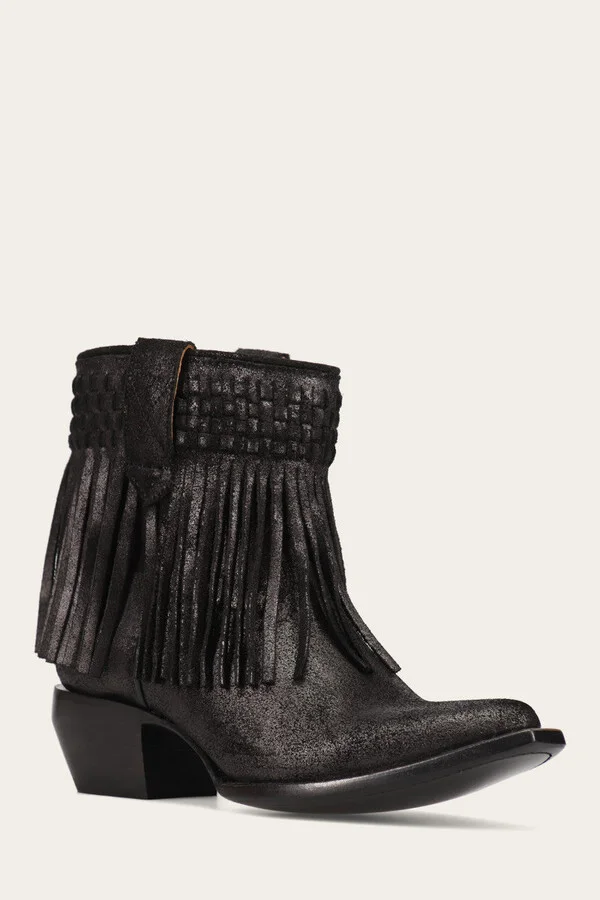 Sacha Short Fringe Bootie - Pre-Loved