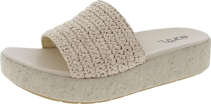 Sachan Womens Slip On Open Toe Slide Sandals