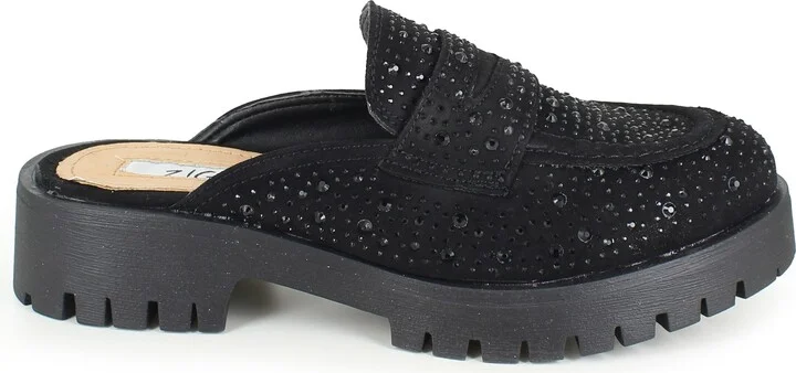 Sachi Rhinestone Embellished Lug Sole Clog - Image 4