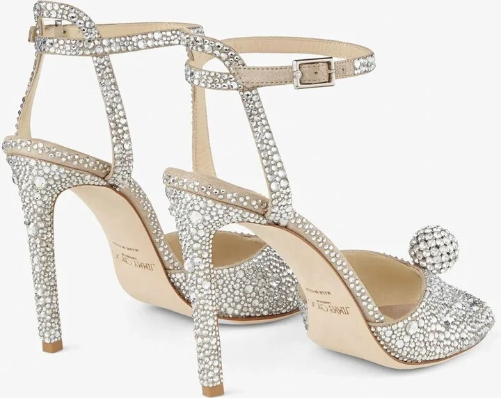 Sacora 100 Crystal-Embellished Suede Sandals - Image 2
