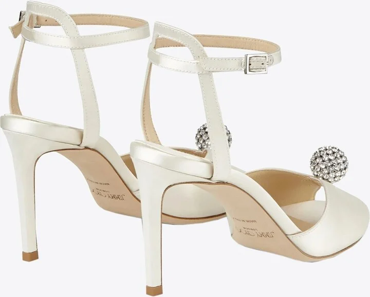 Sacora 85 Crystal-Embellished Satin Sandals - Image 2