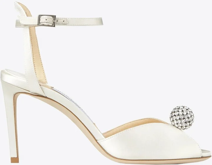 Sacora 85 Crystal-Embellished Satin Sandals
