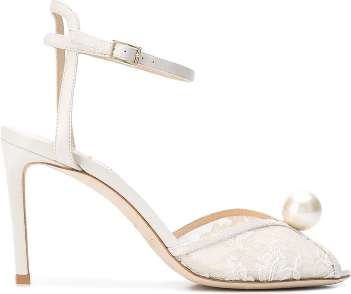 Sacora 85mm pearl-embellished sandals
