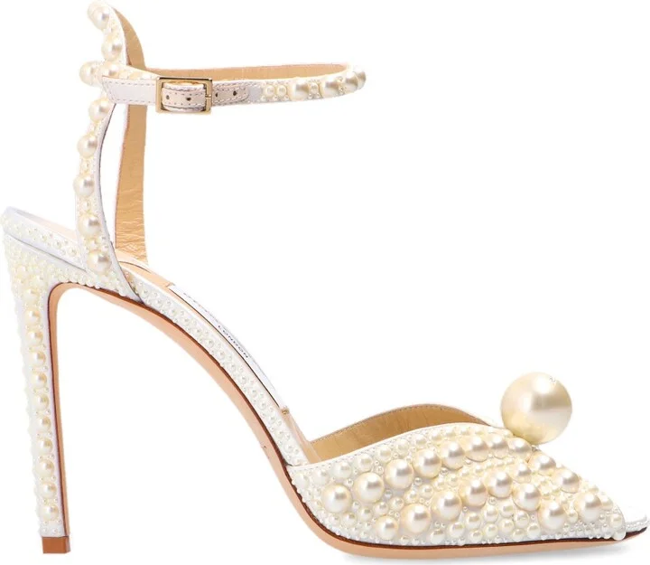 ‘Sacora’ Heeled Sandals, , - White
