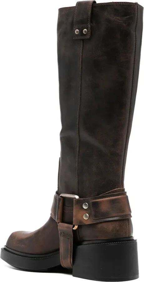 Saddle calf-length boots - Image 3