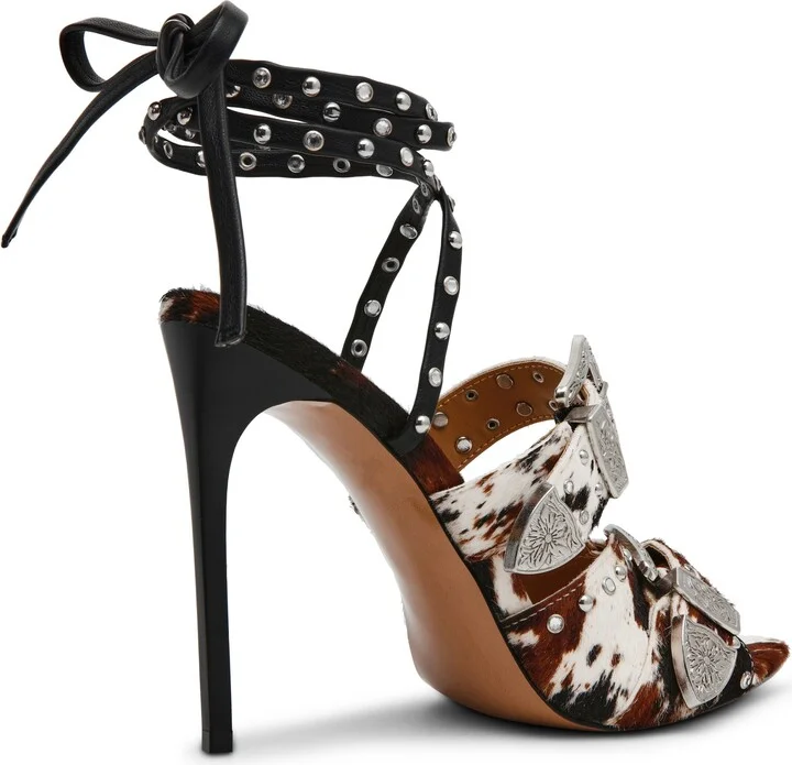 Saddle Embellished Ankle Strap Sandal - Image 2