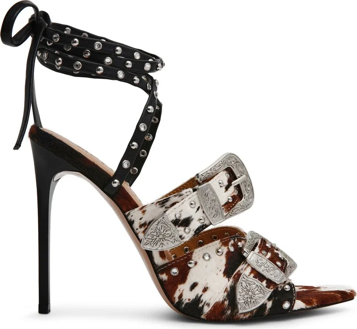 Saddle Embellished Ankle Strap Sandal - Image 3