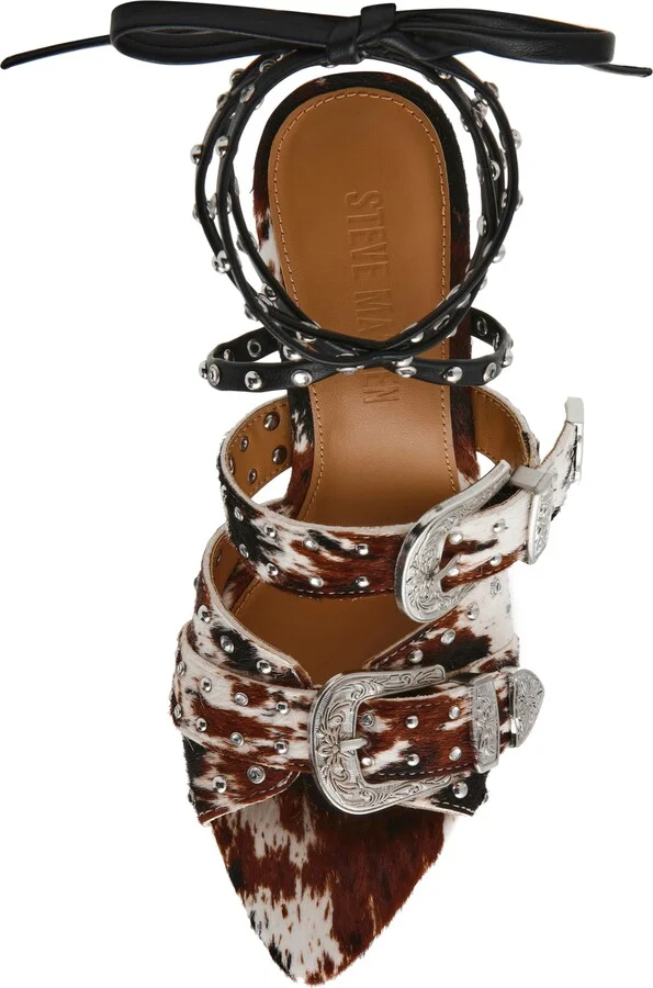 Saddle Embellished Ankle Strap Sandal - Image 5