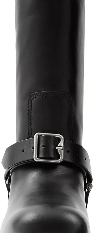 Saddle knee-high leather boots - Image 2