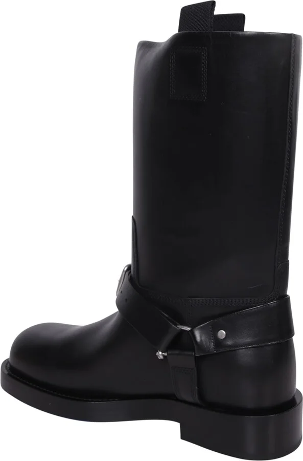 Saddle Low Black Ankle Boots - Image 3