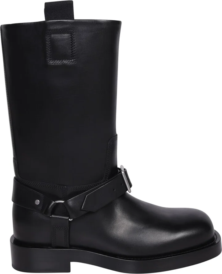 Saddle Low Black Ankle Boots