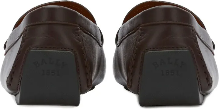Saddle-Strap Leather Loafers - Image 3