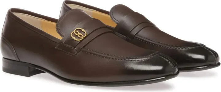 Sadei logo-plaque leather loafers - Image 2