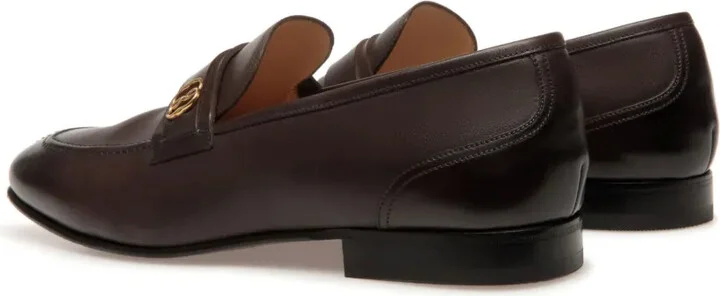 Sadei logo-plaque leather loafers - Image 3