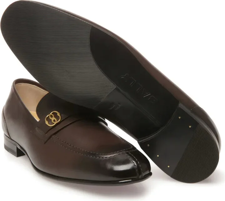 Sadei logo-plaque leather loafers - Image 4