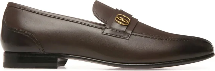 Sadei logo-plaque leather loafers