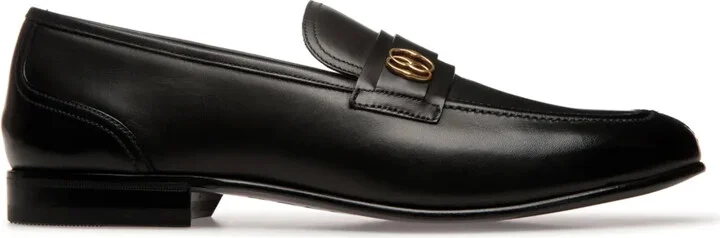 Sadei logo-plaque leather loafers