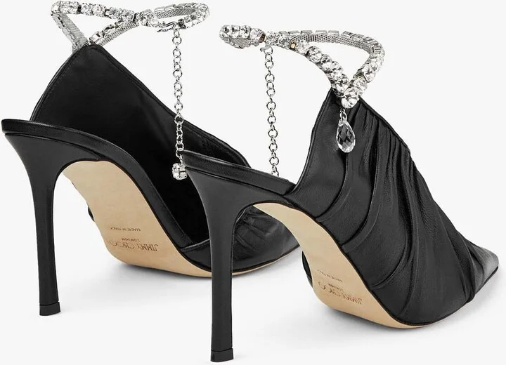 Sadia 95 Crystal-Embellished Pumps in Nappa Leather - Image 2
