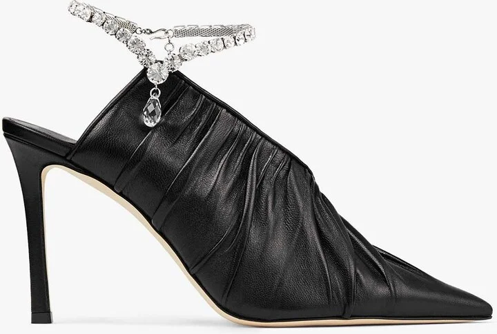 Sadia 95 Crystal-Embellished Pumps in Nappa Leather