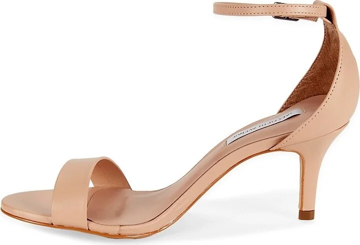 Sadie Leather Kitten Heel Sandals - Image 4