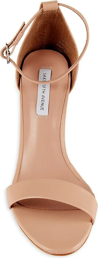 Sadie Leather Kitten Heel Sandals - Image 5