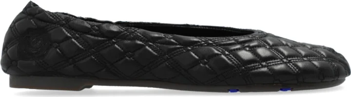 ‘Sadler’ Quilted Ballet Flats, , - Black