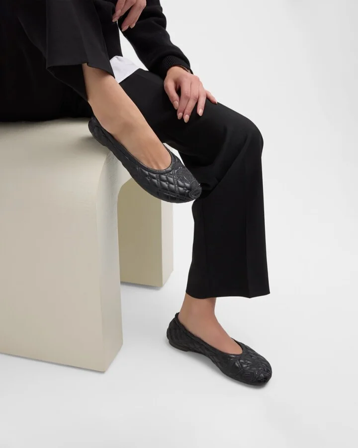 Sadler Quilted Lambskin Ballerina Flats - Image 4